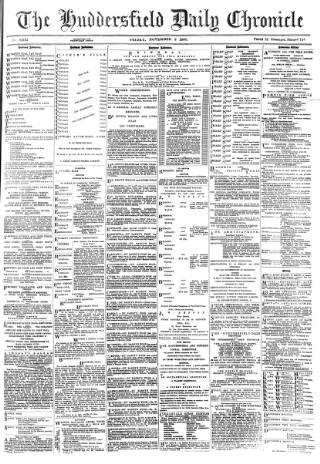 cover page of Huddersfield Chronicle published on November 2, 1888