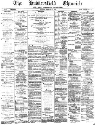cover page of Huddersfield Chronicle published on February 2, 1889