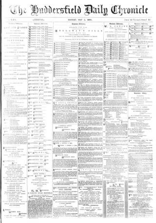 cover page of Huddersfield Chronicle published on May 4, 1891