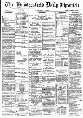 cover page of Huddersfield Chronicle published on June 18, 1894