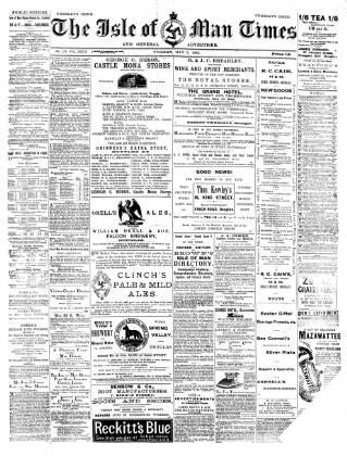 cover page of Isle of Man Times published on May 2, 1893