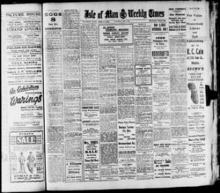 cover page of Isle of Man Times published on February 2, 1929