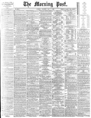 cover page of Morning Post published on May 2, 1899