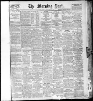 cover page of Morning Post published on November 2, 1914