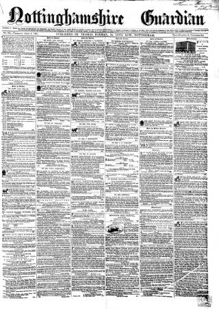 cover page of Nottinghamshire Guardian published on April 4, 1861