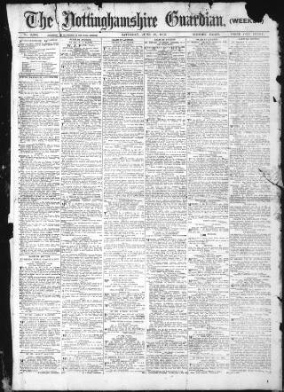 cover page of Nottinghamshire Guardian published on June 18, 1910