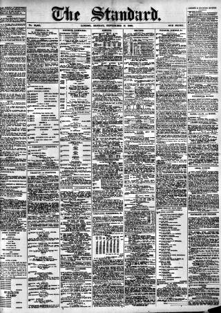 cover page of London Evening Standard published on September 17, 1906