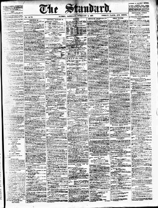 cover page of London Evening Standard published on February 2, 1907