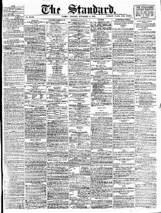 cover page of London Evening Standard published on November 2, 1909