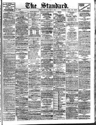 cover page of London Evening Standard published on May 2, 1912