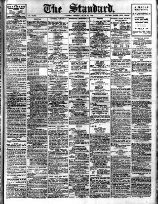cover page of London Evening Standard published on June 18, 1912