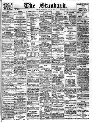 cover page of London Evening Standard published on June 18, 1913