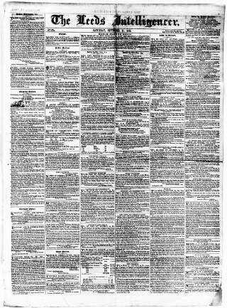 cover page of Leeds Intelligencer published on September 17, 1842