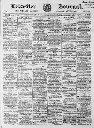 cover page of Leicester Journal published on May 4, 1866