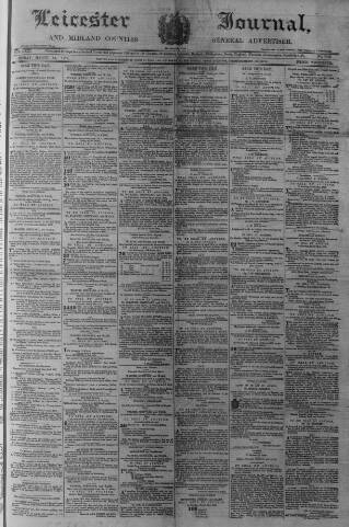 cover page of Leicester Journal published on March 19, 1875