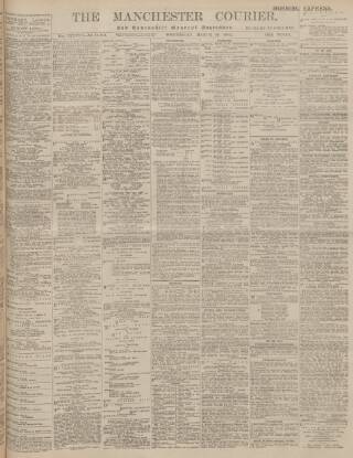 cover page of Manchester Courier published on March 19, 1902