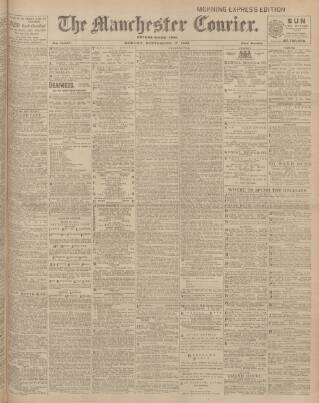 cover page of Manchester Courier published on September 17, 1906