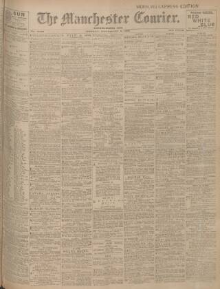 cover page of Manchester Courier published on November 2, 1908