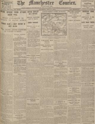 cover page of Manchester Courier published on May 4, 1915
