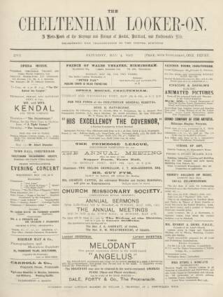 cover page of Cheltenham Looker-On published on May 4, 1907