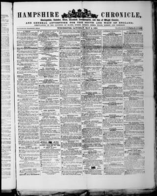 cover page of Hampshire Chronicle published on May 2, 1891