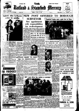 cover page of Stamford Mercury published on June 18, 1965