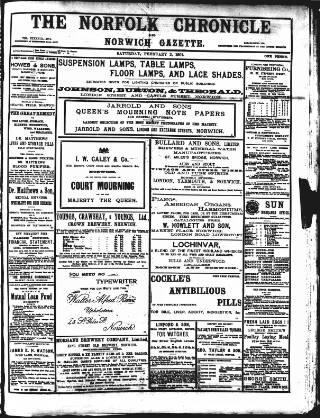 cover page of Norfolk Chronicle published on February 2, 1901