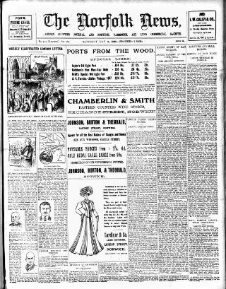 cover page of Norfolk News published on May 2, 1908