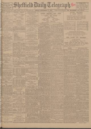 cover page of Sheffield Daily Telegraph published on September 17, 1926