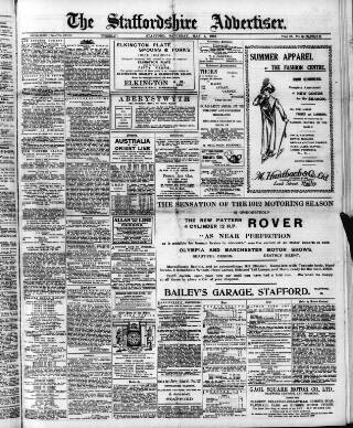 cover page of Staffordshire Advertiser published on May 4, 1912
