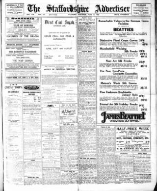 cover page of Staffordshire Advertiser published on June 18, 1932