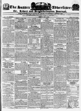 cover page of Sussex Advertiser published on May 4, 1829