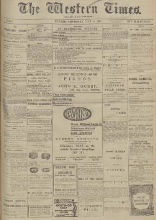 cover page of Western Times published on May 2, 1918