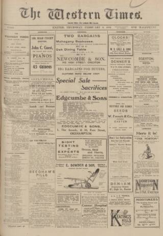 cover page of Western Times published on February 2, 1922