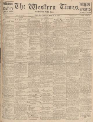 cover page of Western Times published on March 19, 1937