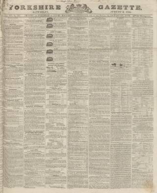 cover page of Yorkshire Gazette published on August 2, 1834