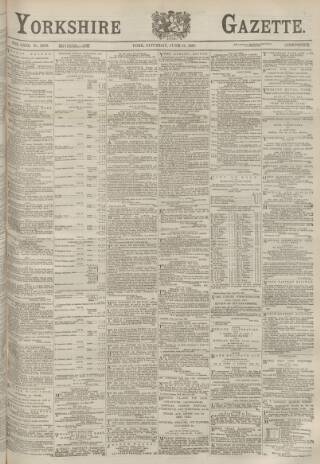 cover page of Yorkshire Gazette published on June 18, 1887