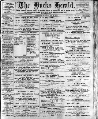 cover page of Bucks Herald published on May 4, 1912