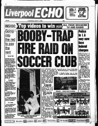 cover page of Liverpool Echo published on May 2, 1992