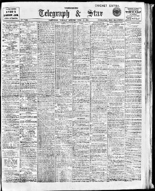 cover page of Sheffield Evening Telegraph published on June 18, 1912