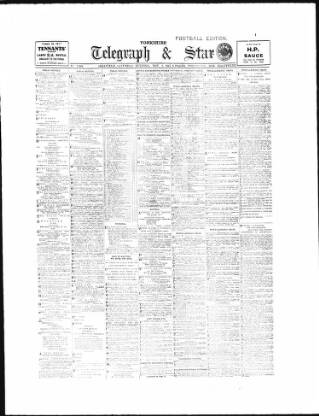 cover page of Sheffield Evening Telegraph published on November 2, 1912