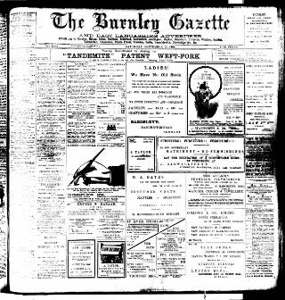 cover page of Burnley Gazette published on September 17, 1904