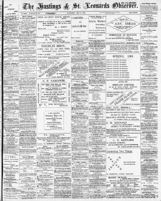 cover page of Hastings and St Leonards Observer published on May 4, 1901