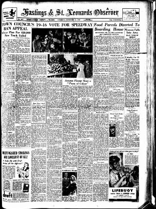 cover page of Hastings and St Leonards Observer published on September 17, 1949