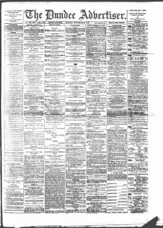 cover page of Dundee Advertiser published on November 2, 1891
