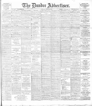 cover page of Dundee Advertiser published on March 19, 1896