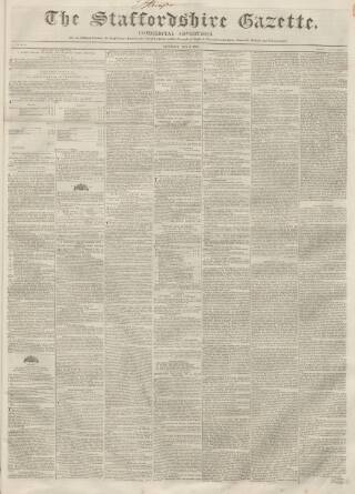 cover page of Staffordshire Gazette and County Standard published on May 2, 1840