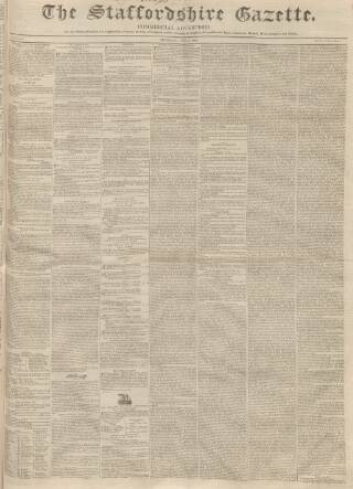 cover page of Staffordshire Gazette and County Standard published on June 3, 1841