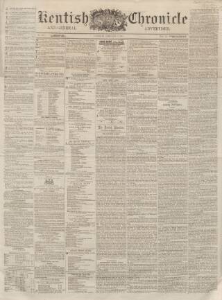 cover page of Kentish Chronicle published on February 2, 1861