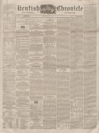 cover page of Kentish Chronicle published on May 4, 1861